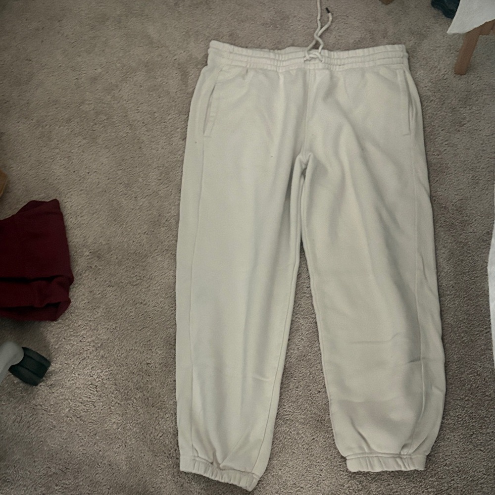 Women's Ivory Drawstring Jogger Pants